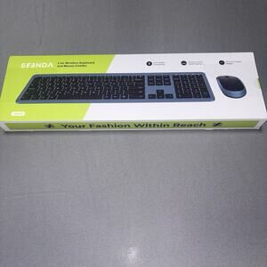 Seenda Model Sk38 Dark Blue 2.4G Wireless Keyboard And Mouse